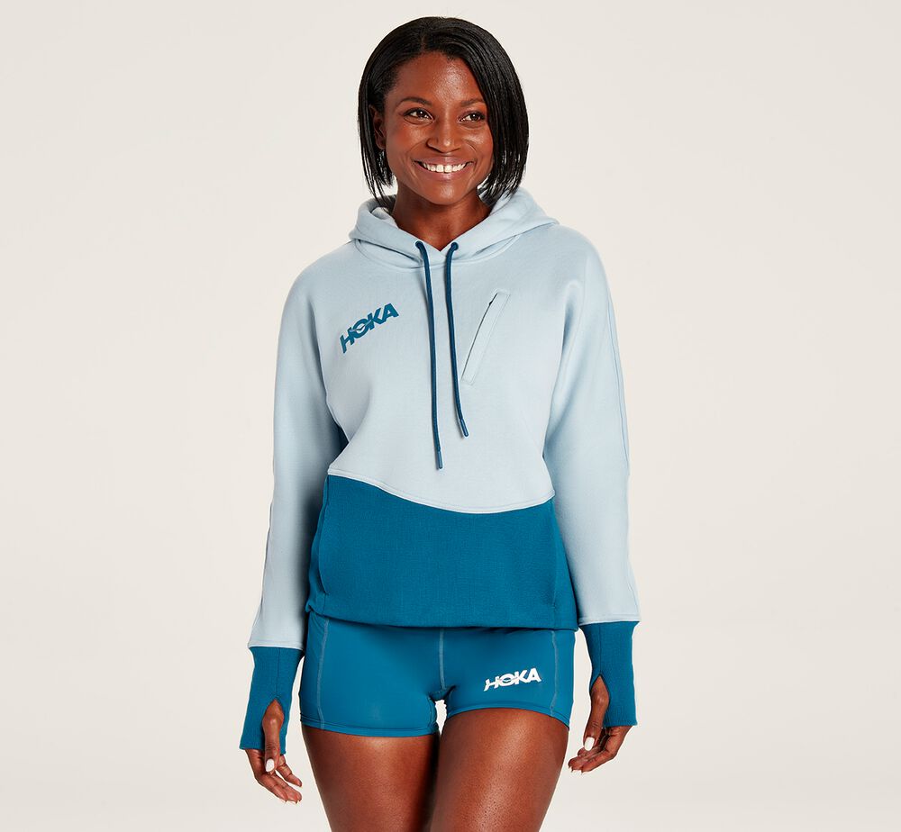 Hoka One One Ultra Huvtröja Dam Blå - SE-6724315